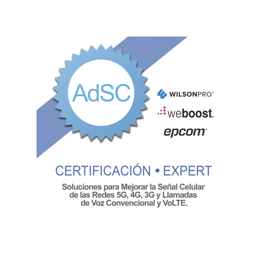 Certificación en Amplificadores de Señal Celular (2G, 3G, 4G, 5G y VoL