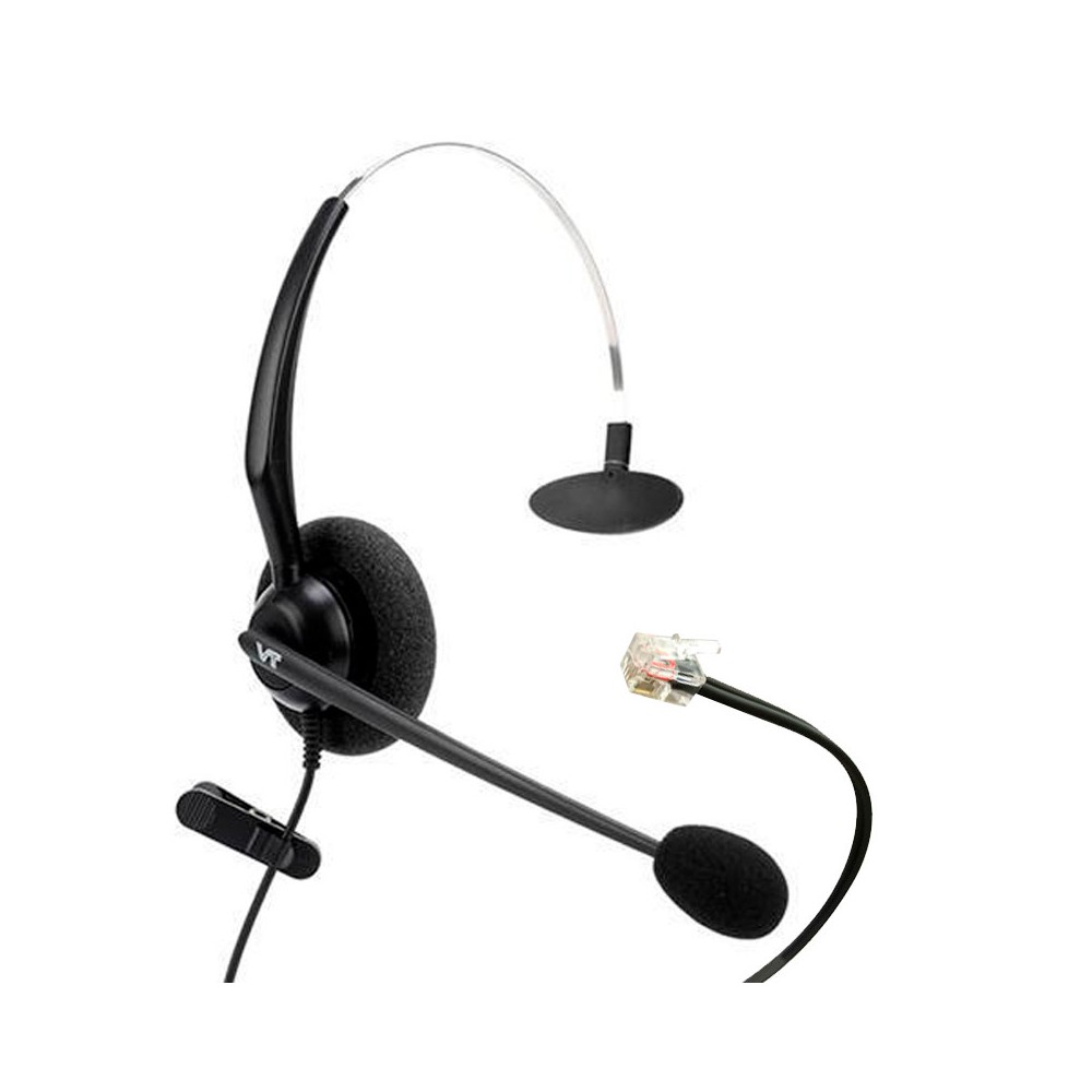 VT2000-NC-RJ9-03-M, Diadema RJ9 Monoaural, Noise cancelling compatible