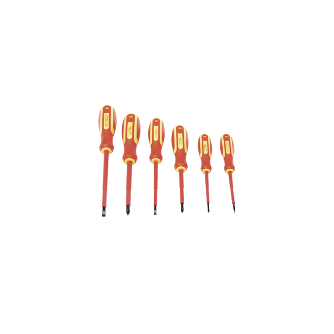 Juego de 6 desarmadores Aislados Bicolor 1000v