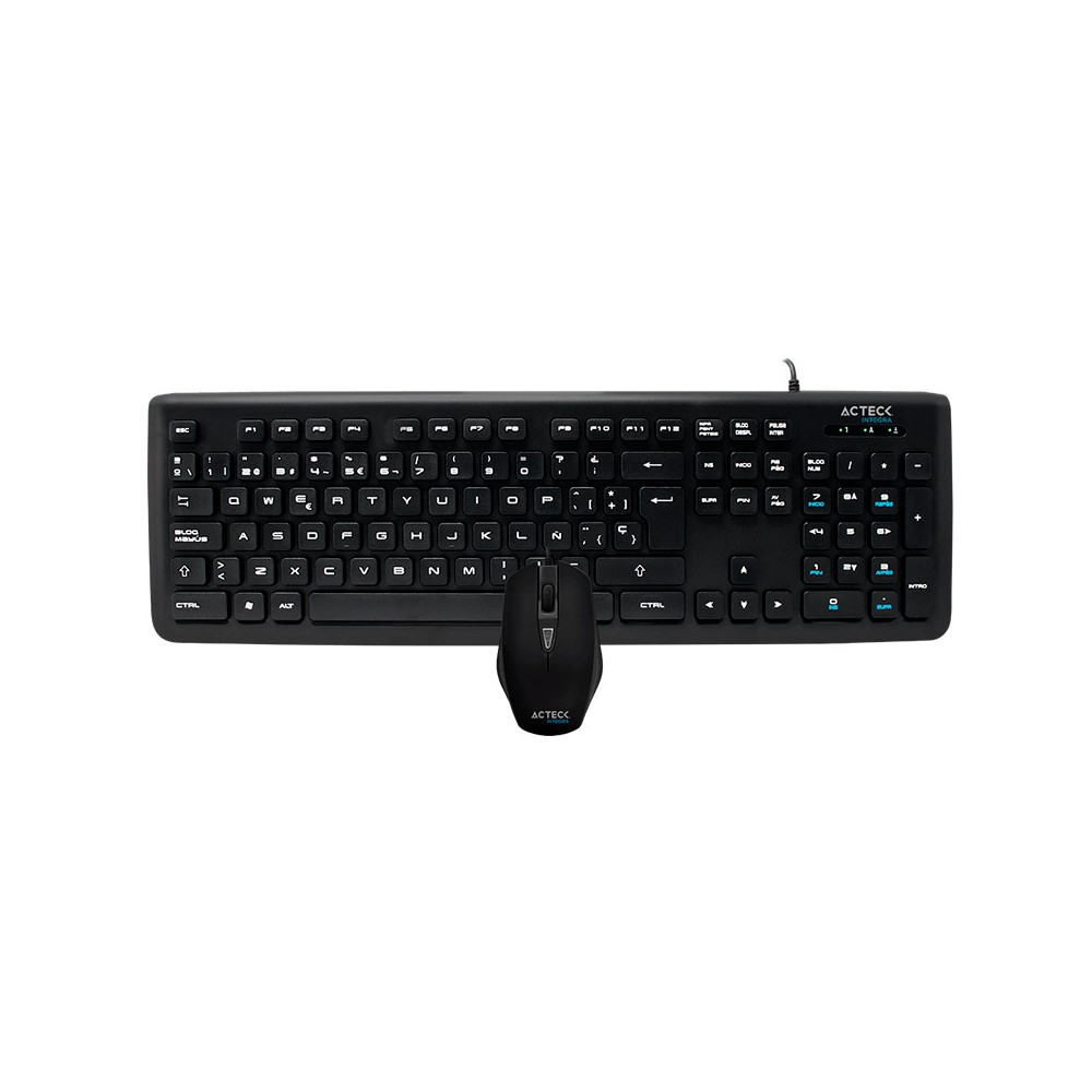 KIT ACTECK TECLADO ALAMBRICO SLIM / MOUSE ALAMBRICO KT400 AC-922838