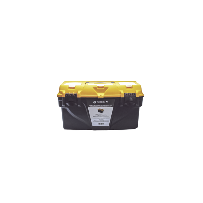 Caja Porta Herramientas 17", 44x26x23 cm Bicolor con Compartimientos p