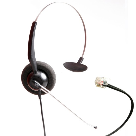 VT3000M-ST-RJ9-03, Diadema Monaural RJ9, Tubo de Voz para Grandstream,