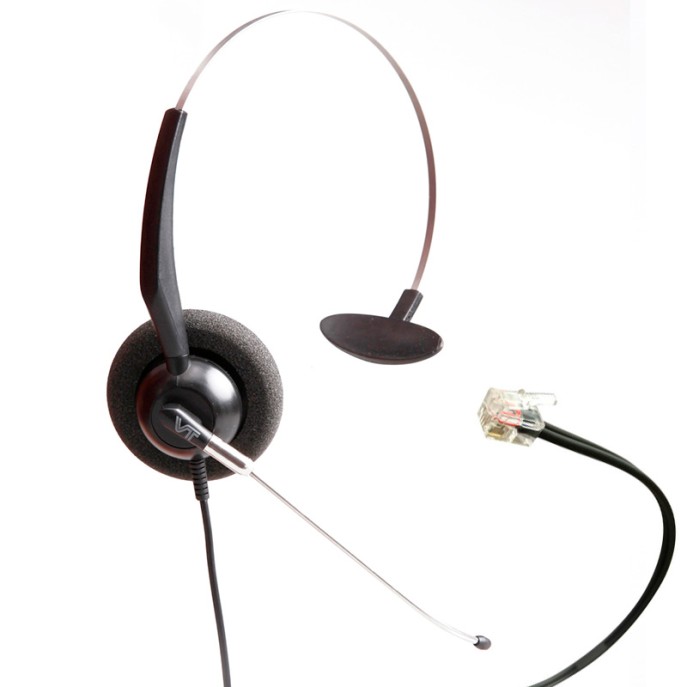 VT3000M-ST-RJ9-03, Diadema Monaural RJ9, Tubo de Voz para Grandstream,