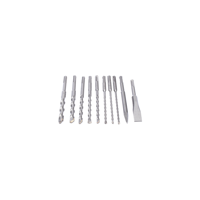 Juego con 10 piezas de brocas y cinceles SDS PLUS