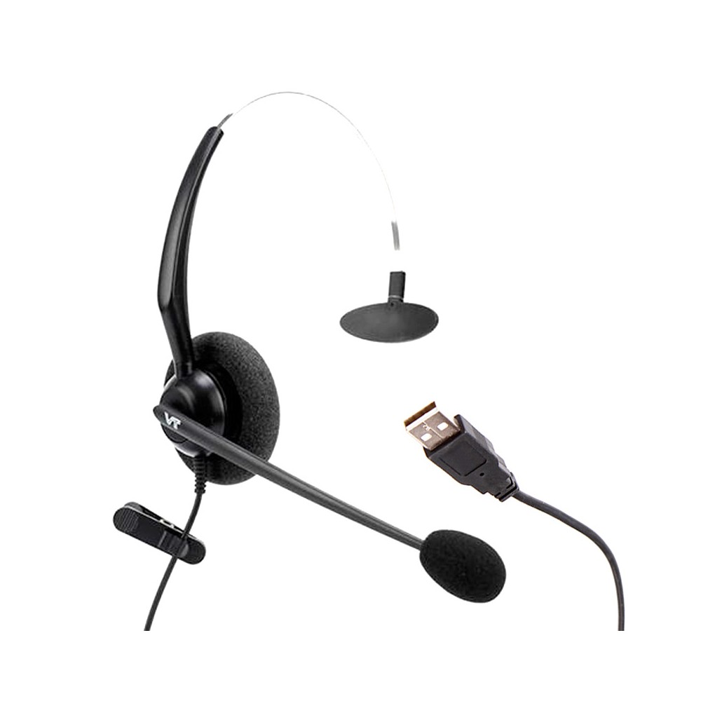 VT2000-NC-USB-M, Diadema Monaural NC, Conector USB