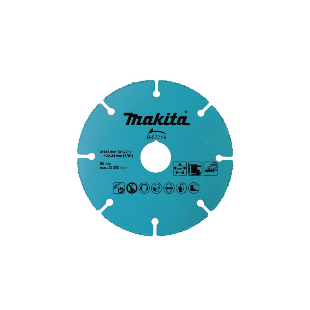 Disco de carburo de tugsteno 4 1/2" multi-material para esmeriladora,