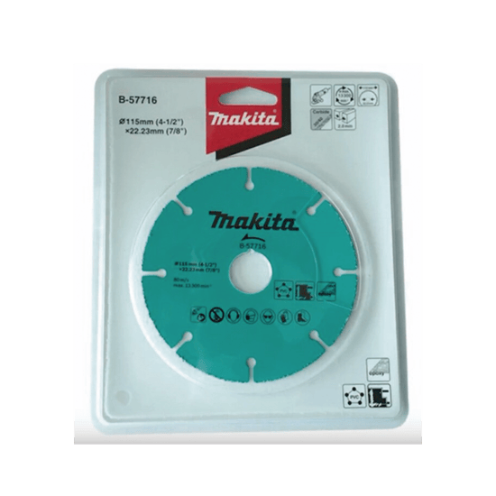 Disco de carburo de tugsteno 4 1/2" multi-material para esmeriladora,