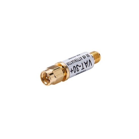 Atenuador en Línea de 30 dB, 0.5W, CD-6 GHz, Conectores SMA Macho-Hemb