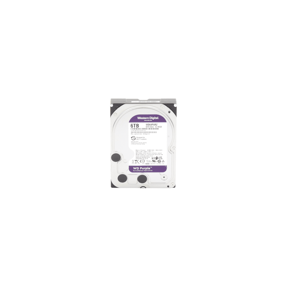 Disco Duro PURPLE de 6TB / 3 AÑOS DE GARANTÍA / Para Videovigilancia