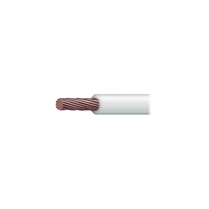 Cable Eléctrico 18 AWG Color Blanco, Conductor de Cobre Suave. Aislami