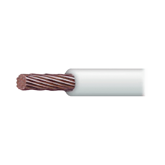 Cable Eléctrico 18 AWG Color Blanco, Conductor de Cobre Suave. Aislami
