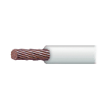 Cable Eléctrico 18 AWG Color Blanco, Conductor de Cobre Suave. Aislami