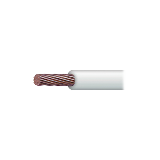 Cable Eléctrico 18 AWG Color Blanco, Conductor de Cobre Suave. Aislami