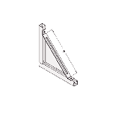 Base Rectangular con 2 perforaciones para Perfil Sencillo.