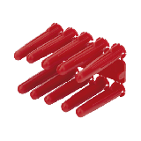 Base Rectangular con 2 perforaciones para Perfil Sencillo.
