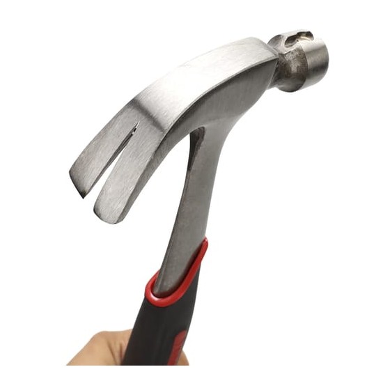 Martillo Uso Rudo de Acero Forjado de 16 oz. con Uña Curva. Con Sujeta