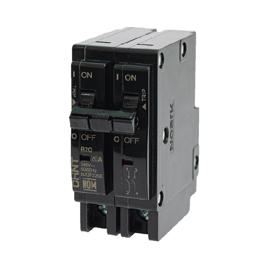 Interruptor Termomagnético Enchufable, Serie: B2Q, 2P, 40A, 240V (SKU: