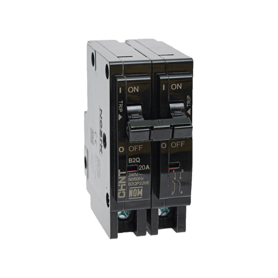 Interruptor Termomagnético Enchufable, Serie: B2Q, 2P, 15A, 240V (SKU: