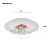 Ventilador de Techo con Luminario LED de 110 V CA 50/60 Hz / 40 W / 3