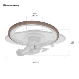 Ventilador de Techo con Luminario LED de 110 V CA 50/60 Hz / 40 W / 3