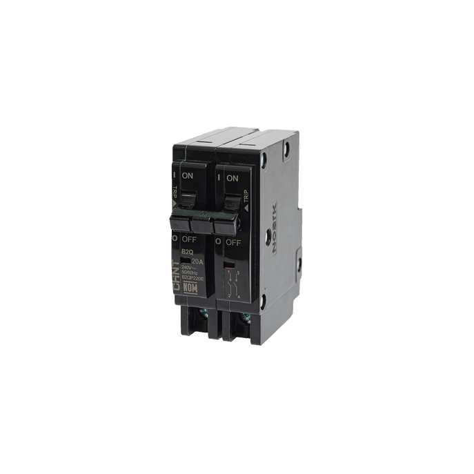 Interruptor Termomagnético Enchufable, Serie: B2Q, 2P, 20A, 240V (SKU: