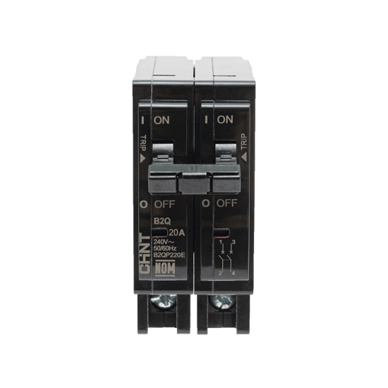 MCB - Interruptor Termomagnético Enchufable, Serie: B2Q, 2P, 50A, 240V