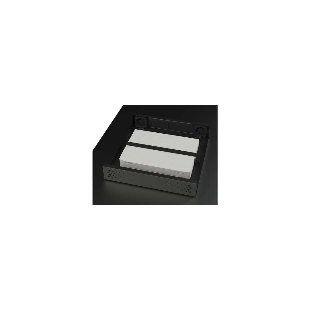 Gabinete Metálico de Seguridad para DVR/NVR, Ancho 396 mm x 78 mm de A
