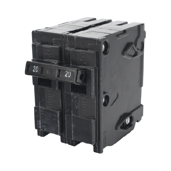 Interruptor automático enchufable tipo QP 2 polos, 20 amp