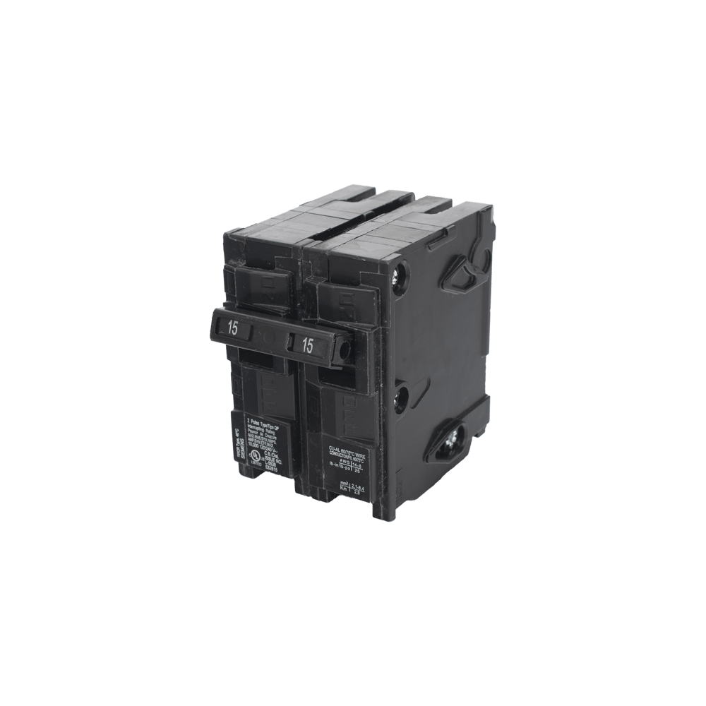 Interruptor automático enchufable tipo QP 2 polos, 15 amp