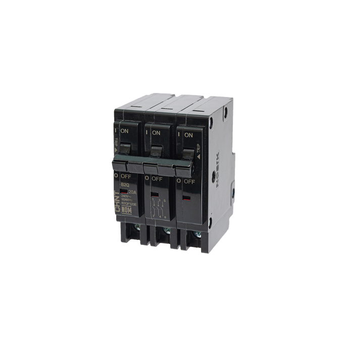 MCB - Interruptor Termomagnético Enchufable, Serie: B2Q, 3P, 15A, 240V