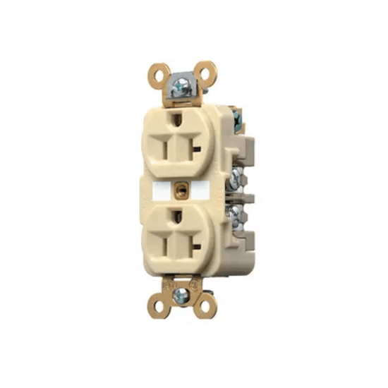 Contacto Dúplex 20 A 125 V / 2 Polos 3 Hilos / Color Marfil /Nema 5-20