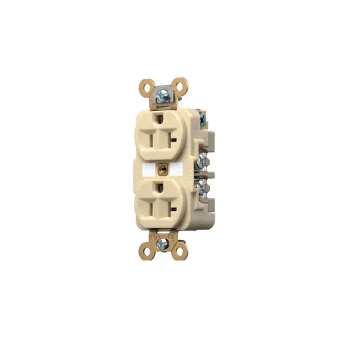 Contacto Dúplex 20 A 125 V / 2 Polos 3 Hilos / Color Marfil /Nema 5-20