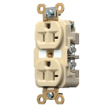Contacto Dúplex 20 A 125 V / 2 Polos 3 Hilos / Color Marfil /Nema 5-20