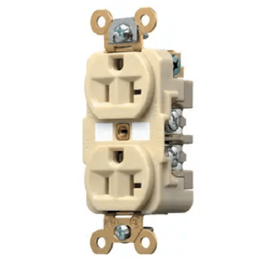 Contacto Dúplex 20 A 125 V / 2 Polos 3 Hilos / Color Marfil /Nema 5-20