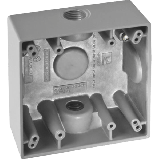 Caja Cuadra de 3/4" a Prueba de Intemperie/ Cuenta con 2 salidas / Con