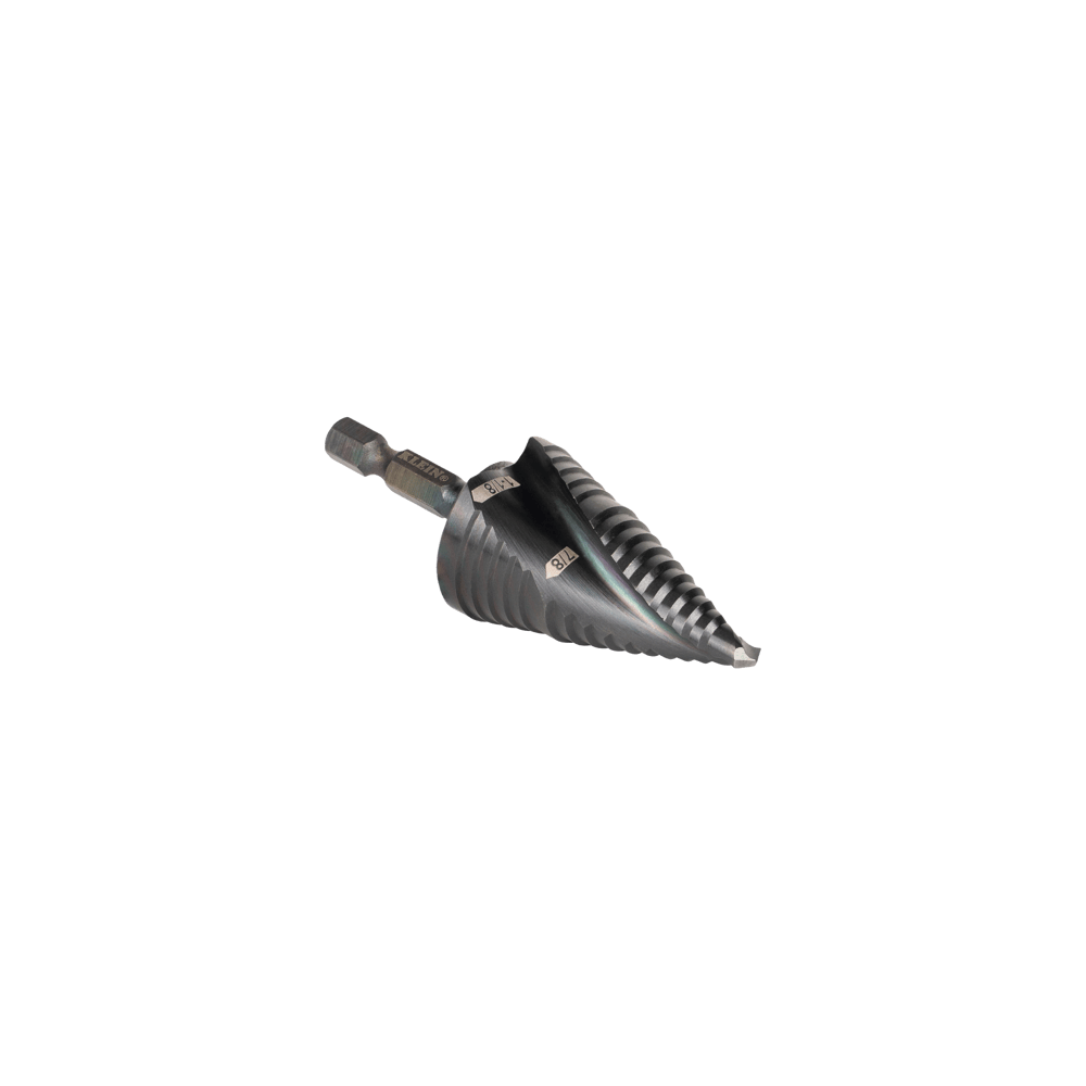 Broca Escalonada 12 en 1, de Liberación Rápida, Acanaladura en Espiral