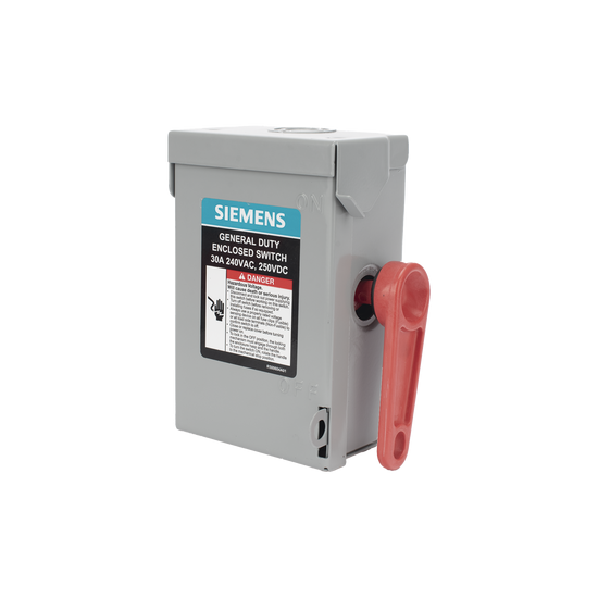 Interruptor de Seguridad GNF221A, 240Vca, 2 polos, 30 Amp, sin portafu