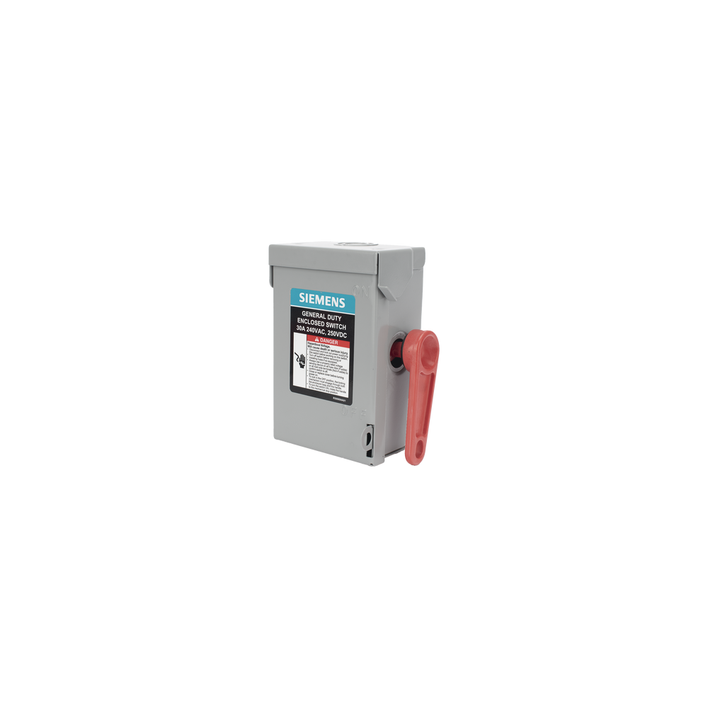 Interruptor de Seguridad GNF221A, 240Vca, 2 polos, 30 Amp, sin portafu