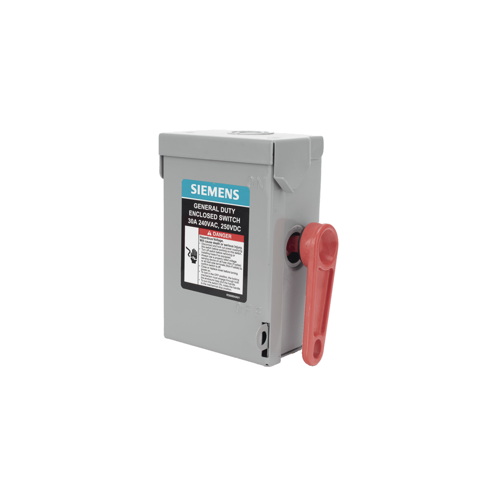 Interruptor de Seguridad GNF221A, 240Vca, 2 polos, 30 Amp, sin portafu