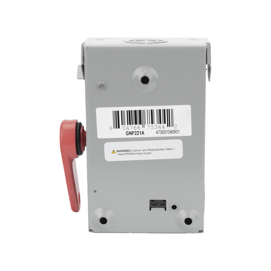 Interruptor de Seguridad GNF221A, 240Vca, 2 polos, 30 Amp, sin portafu