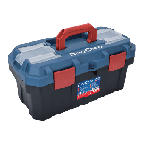 Caja de plástico Reforzada de 19 in. para Herramientas.