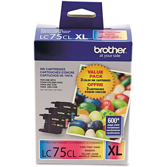 CARTUCHO CIAN BROTHER LC75C 600 PAG. MFCJ5910DW/MFCJ6510DW/MFCJ6710DW/