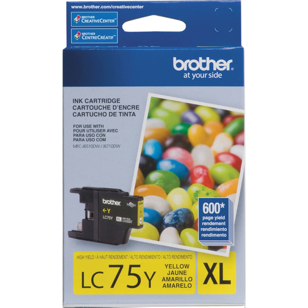 CARTUCHO AMARILLO BROTHER LC75Y 600 PAG. MFCJ5910DW/MFCJ6510DW/MFCJ671