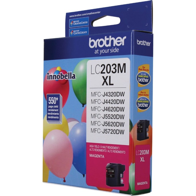 CARTUCHO BROTHER LC203M MAGENTA 300 PAG APROX P/MFCJ5910DW