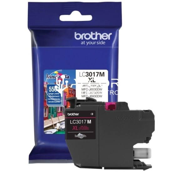 CARTUCHO BROTHER LC3017M MAGENTA 550 PAGINAS P/MFCJ5330DW/MFCJ6930DW/