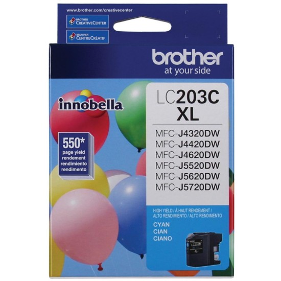 CARTUCHO BROTHER LC203C CYAN 300 PAG APROX P/MFCJ5910DW