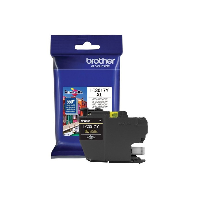 CARTUCHO BROTHER LC3017Y AMARILLO 550 PAGINAS P/MFCJ5330DW/MFCJ6930DW