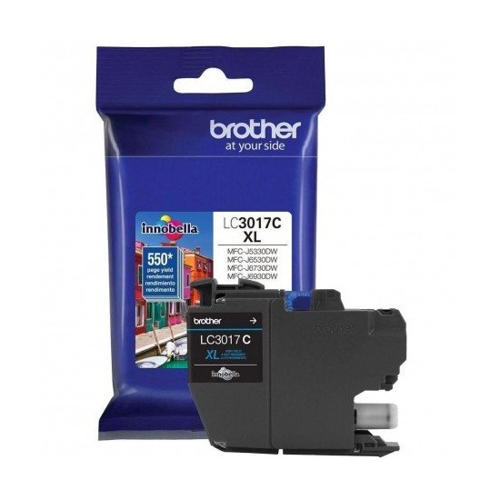 CARTUCHO BROTHER LC3017C CYAN 550 PAGINAS P/MFCJ5330DW/MFCJ6930DW/MFC