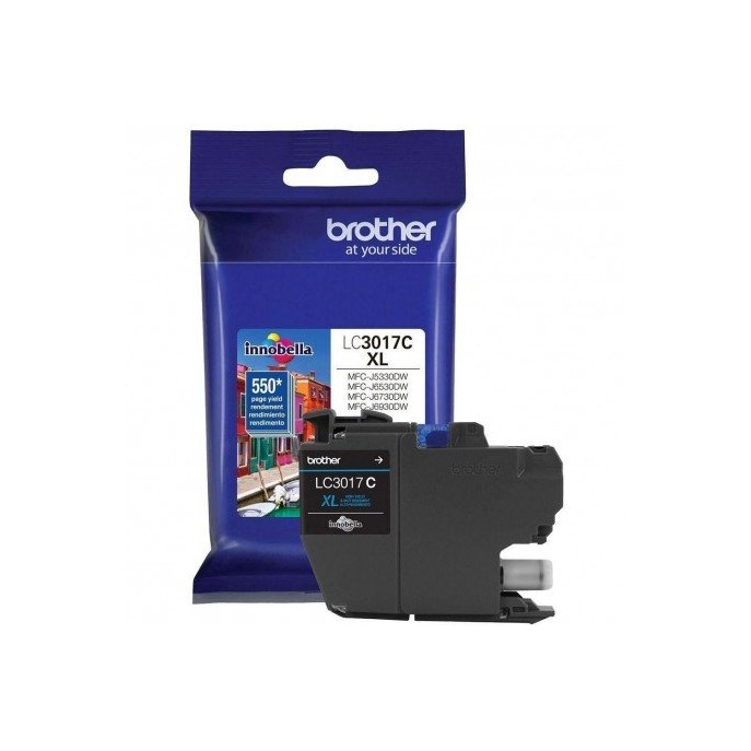 CARTUCHO BROTHER LC3017C CYAN 550 PAGINAS P/MFCJ5330DW/MFCJ6930DW/MFC