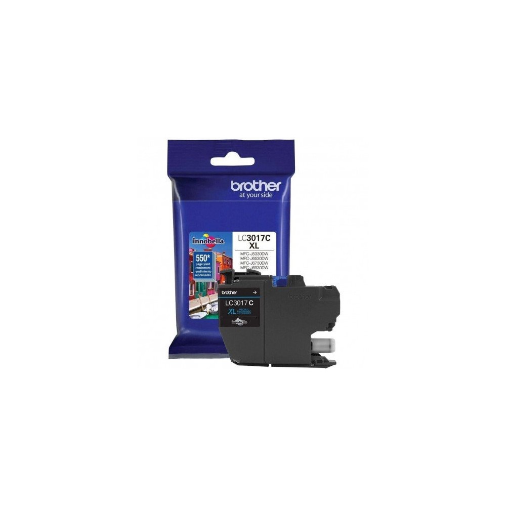 CARTUCHO BROTHER LC3017C CYAN 550 PAGINAS P/MFCJ5330DW/MFCJ6930DW/MFC